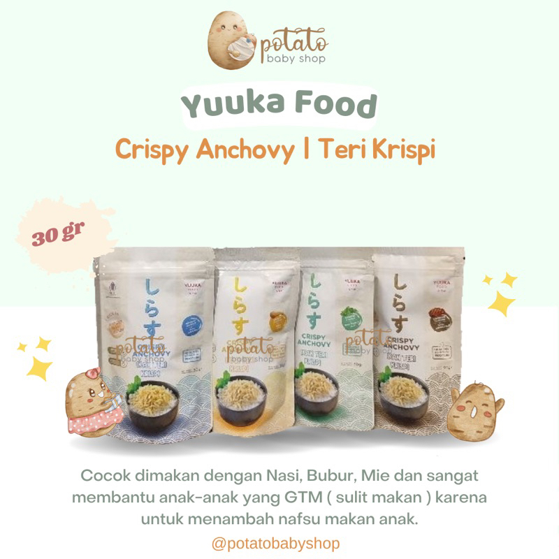 

Yuuka Food Crispy Anchovy - Ikan Teri Krispi - Makanan Mpasi 30gr