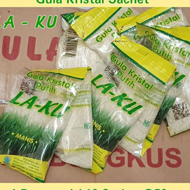 

➴❄❈ Gula Laku 50gr Gula Sachet 1 Renceng Isi 10 Pcs Harga Termurah