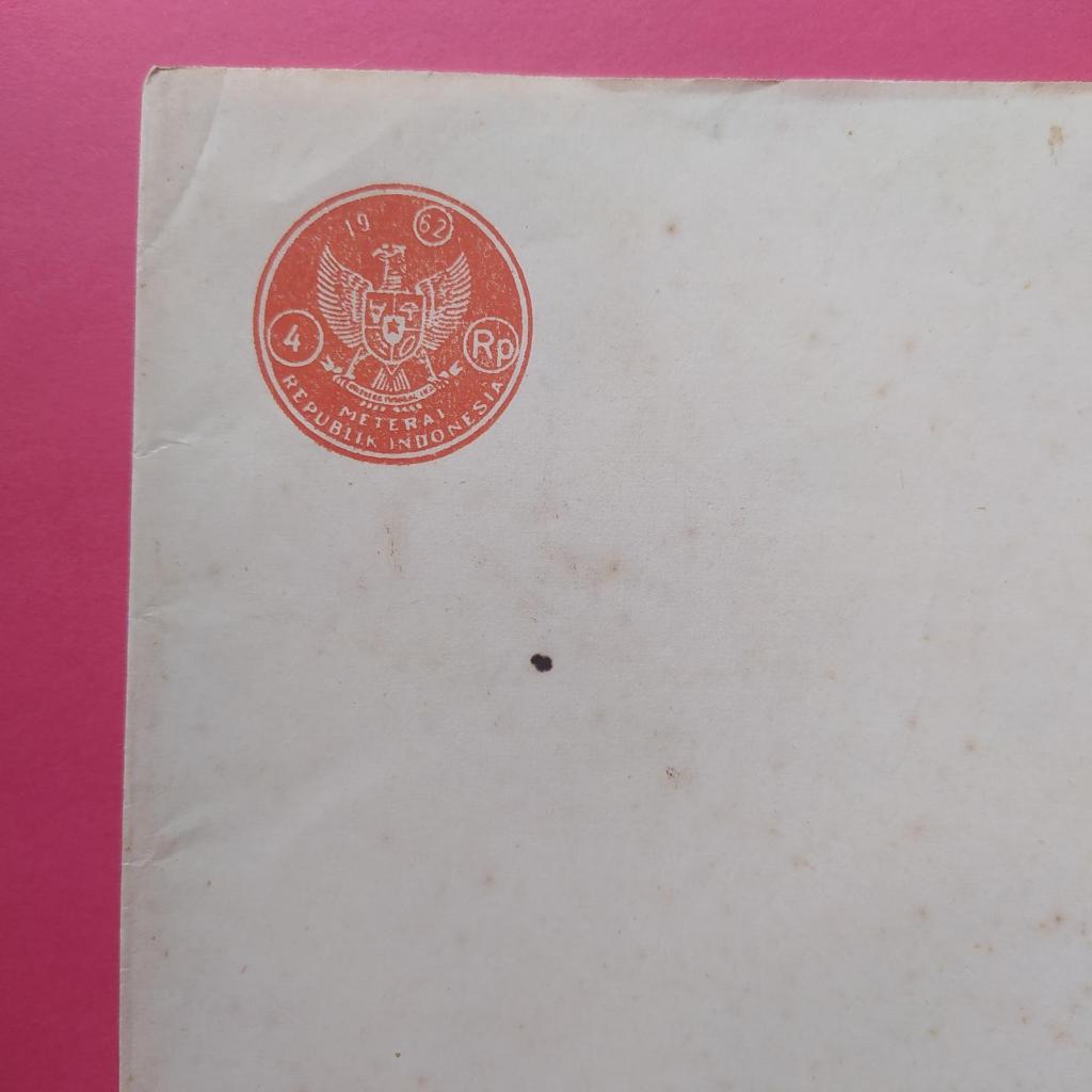

Kertas Segel Kuno Rp 4 Tahun 1962 Double