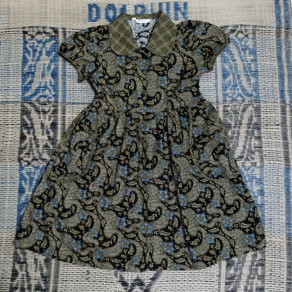 Preloved | Dress Batik Anak Perempuan Merk Batik Keris