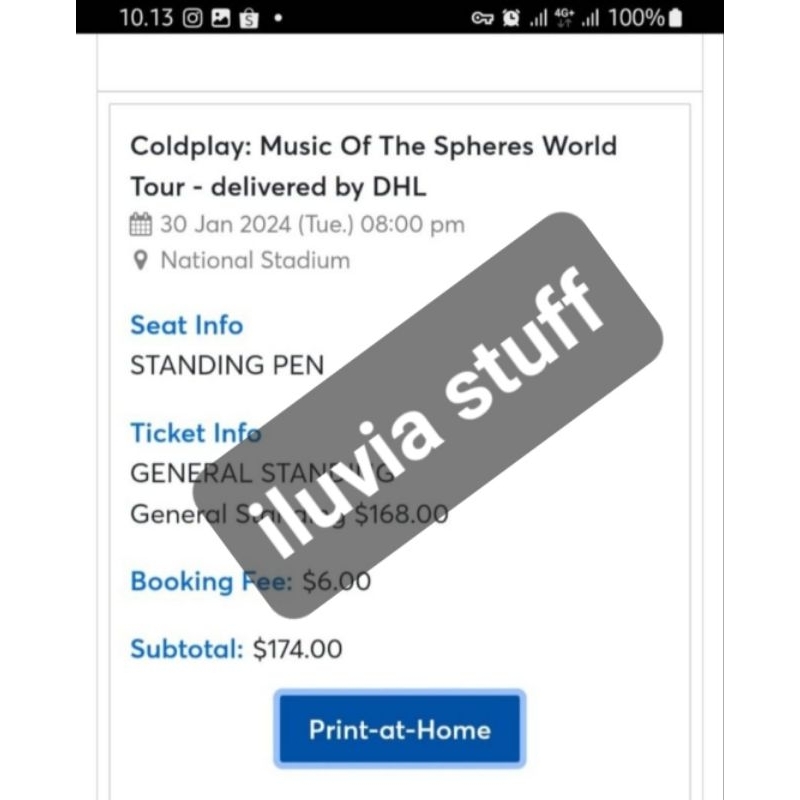 WTS COLDPLAY SINGAPORE