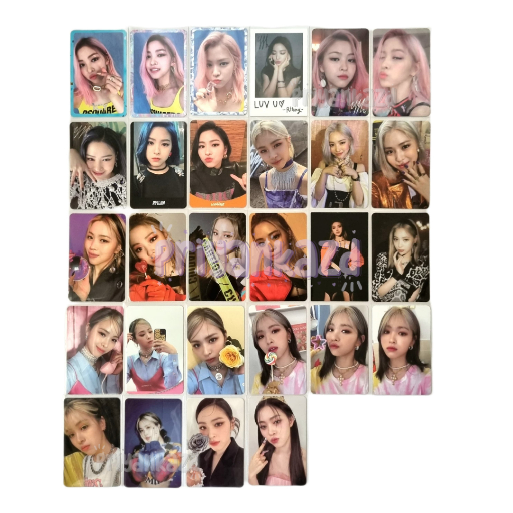 itzy ryujin photocard pc icy wannabe not shy guess who crazy in love loco checkmate sneakers pola po