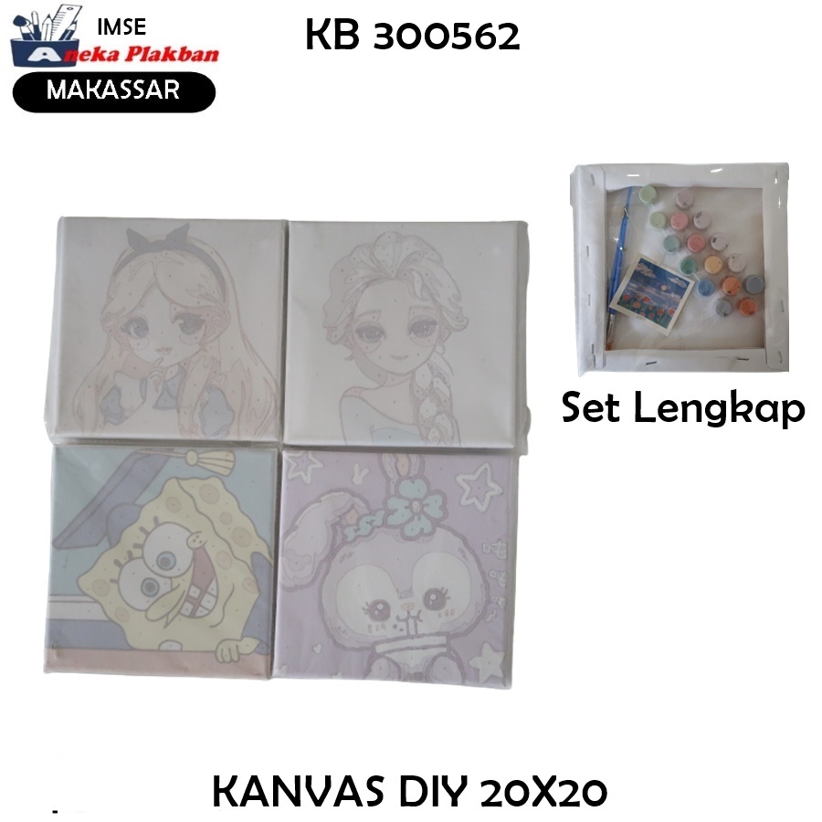 

PAINTING BY NUMBER KANVAS LUKIS DIY 20X20 CM SET