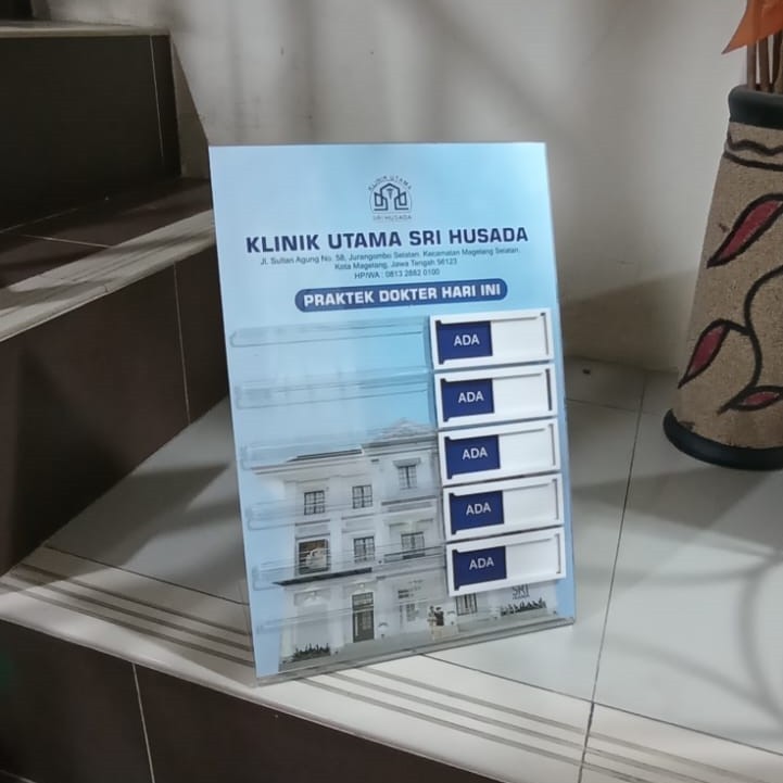 Informasi Kehadiran, Informasi Dokter Model Lipat, Model Stand, Dokter Ada Tidak Ada