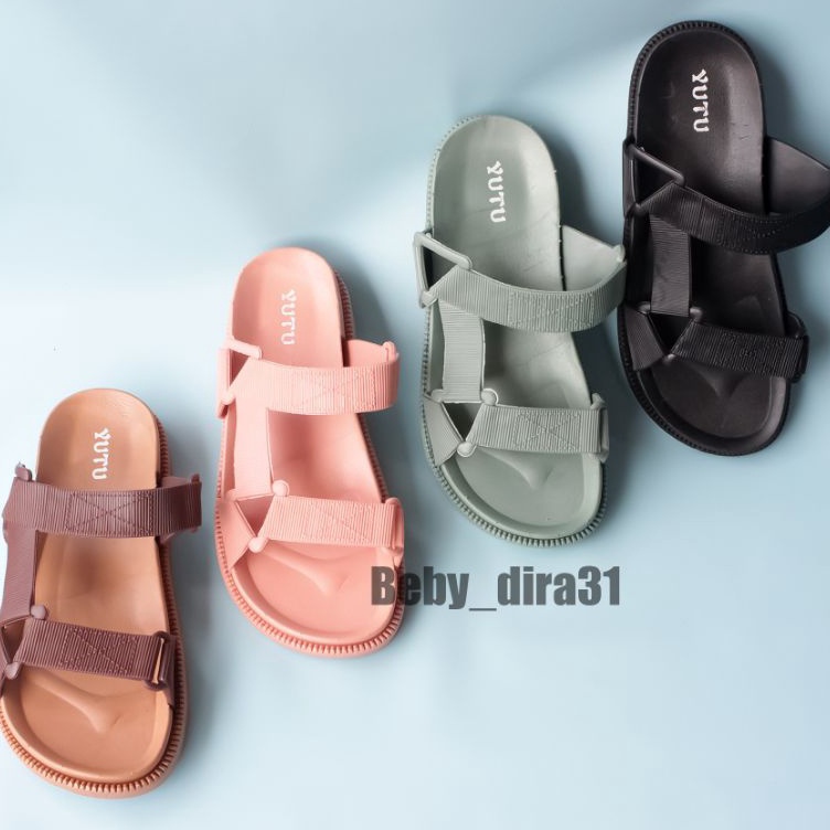 Silahkan Belanja Sendal Gunung Jelly Tanpa Tali Belakang model SlipOn Kekinian| Yutu 9101