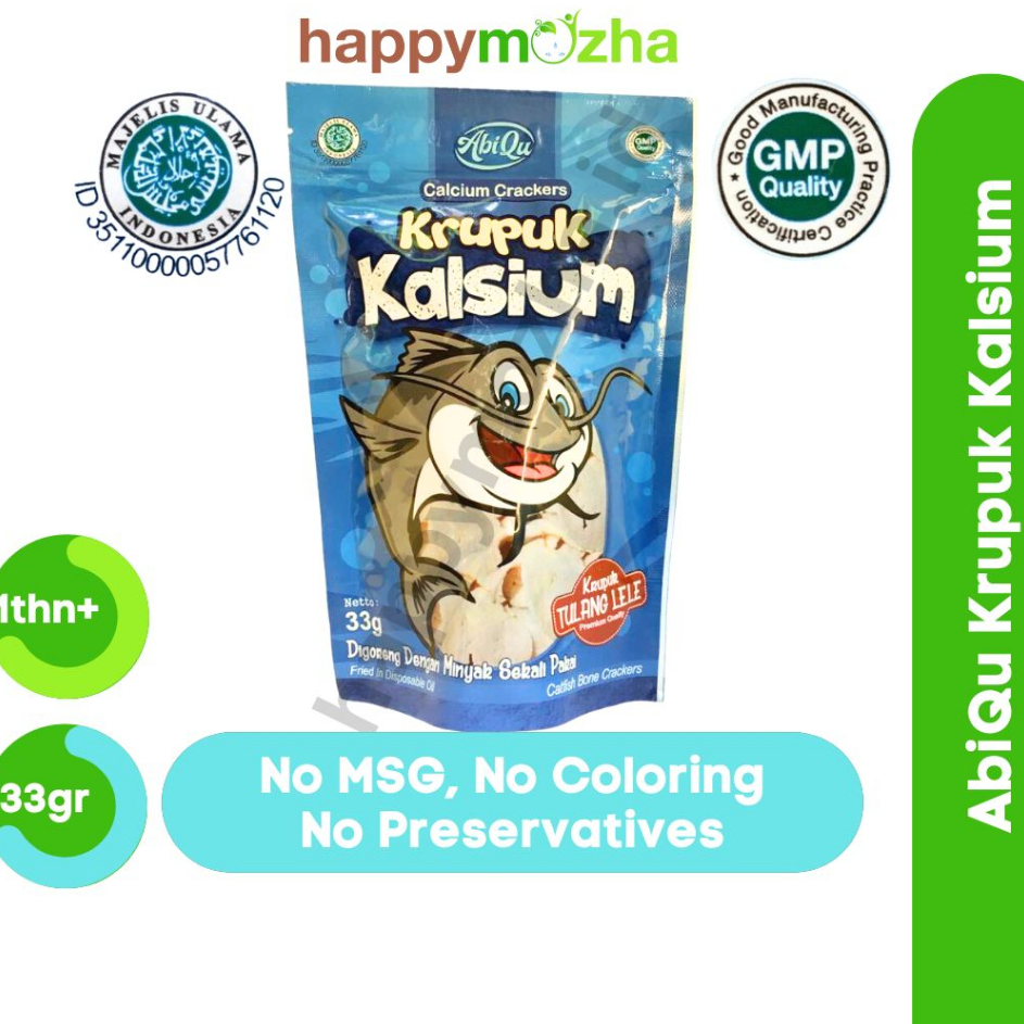 

Pasti Murah Abiqu Krupuk Kalsium Cemilan Sehat MPASI Tulang Ikan Lele 33gr 1thn+