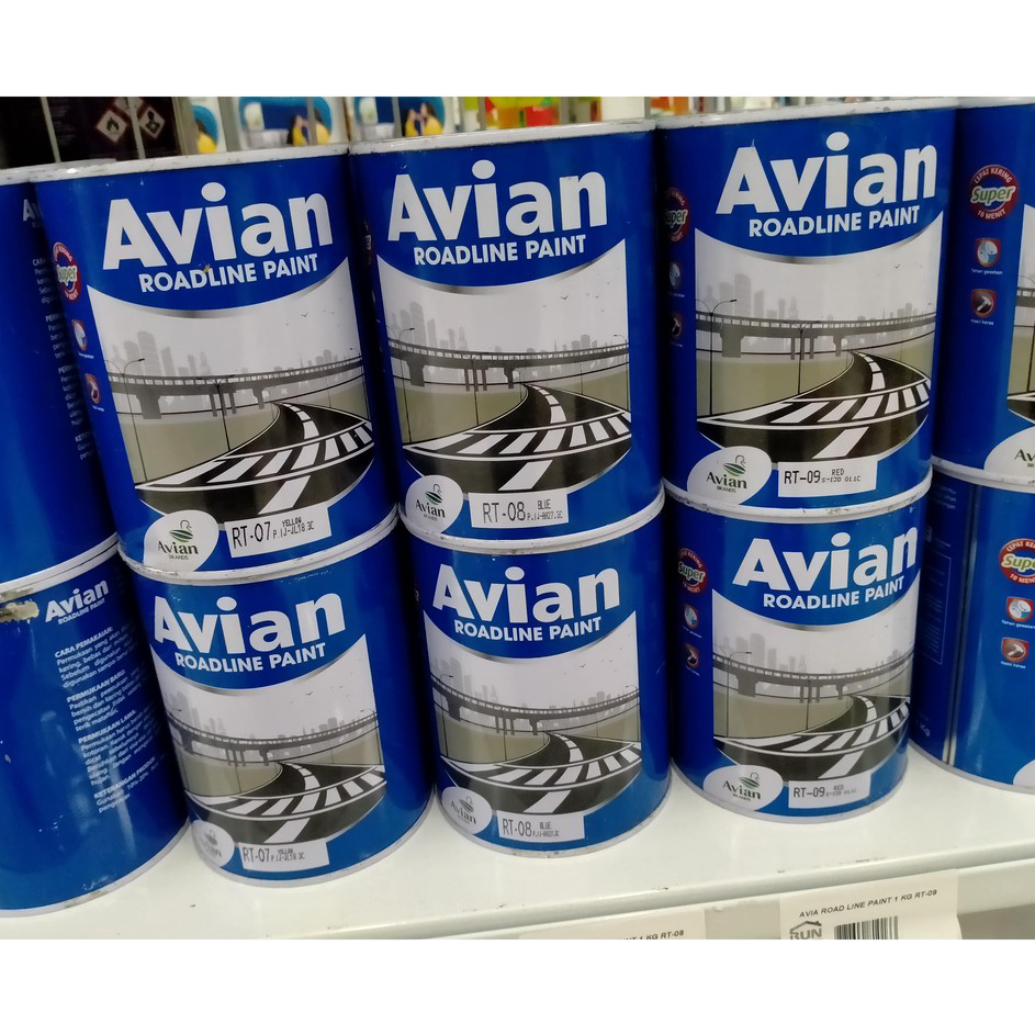

Terkini Cat Avian Roadline paint 1kg Jalanan Marka Jalan Beton Aspal Kolam Renang Kolam Ikan / road line 1kg