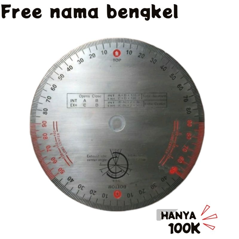 Busur derajat 360 stainless derajat tanpa dial