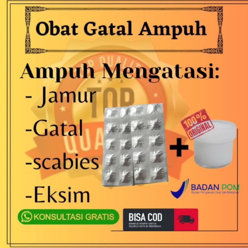 SALEP GATAL RACIKAN SPESIALIS KULIT (PAKET HEMAT TABLET UNTUK SCABIES ISI 20 BIJI DAN SALEP RACIKAN 