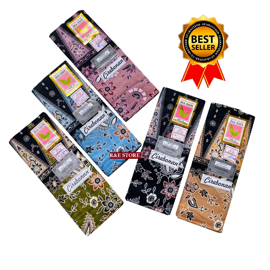Kain Sarung Batik Wanita Dua Daun Cap Cent Ibu Melahirkan Perempuan Santri Santriwati Batik Cirebon