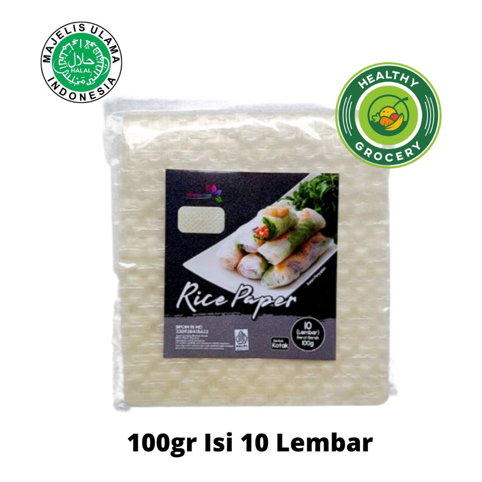 

☄️NEW✨ Rice Pepper / Banh Trang Kotak 100gr Isi 10 Lembar High Quality Kulit Lumpia Vietnam JAVA SUPER FOOD