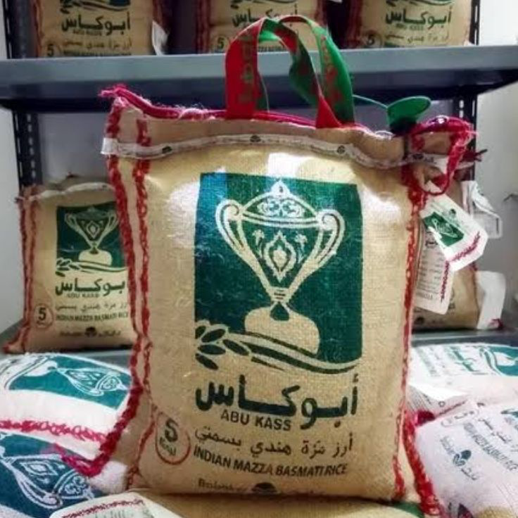 

Laris Beras basmati Rice Abu Kass basmati rice 1kg