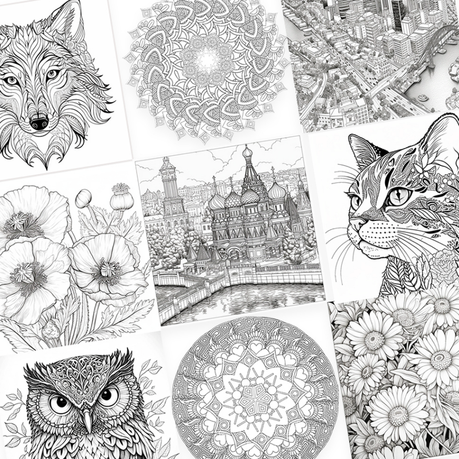 

Ready Stock MJ19 Buku Mewarnai Dewasa (30 Pages Adult Coloring Book) Penghilang Stress Terupdate