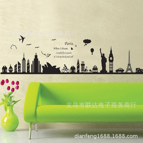 RELIZA WALL STICKER LONDON BRIDGE LONDON CITY JEMBATAN KOTA JM7322 STIKER DINDING