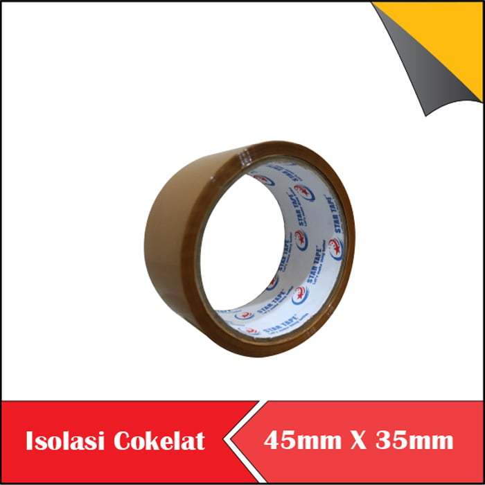 

Lakban Solasi isolasi solatip Coklat 2 INCH 45mm x 35M PER TABUN