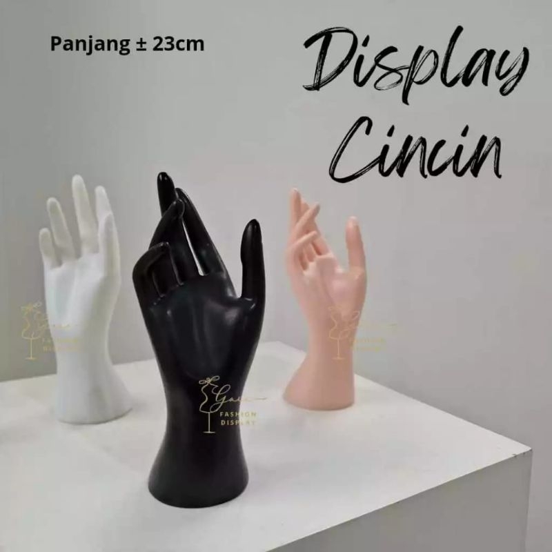Manekin Tangan Kanan Manekin Tempat Cincin Putih Hitam Cream Patung