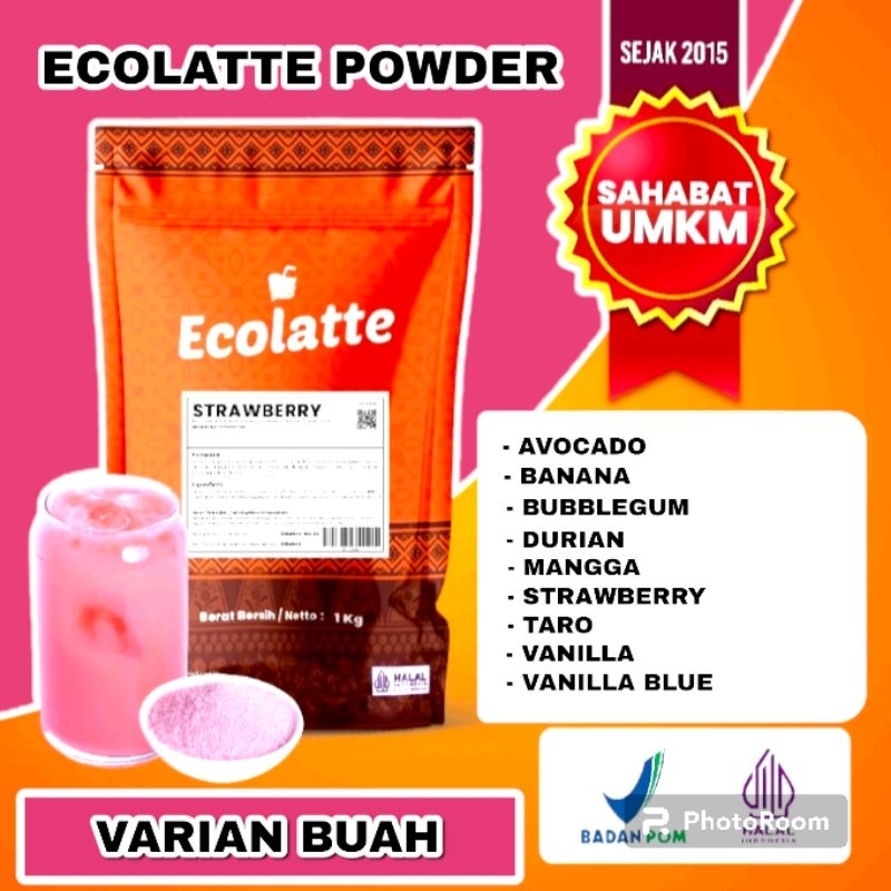 

BUBUK MINUMAN 1 KG RASA BUAH - ECOLATTE POWDER