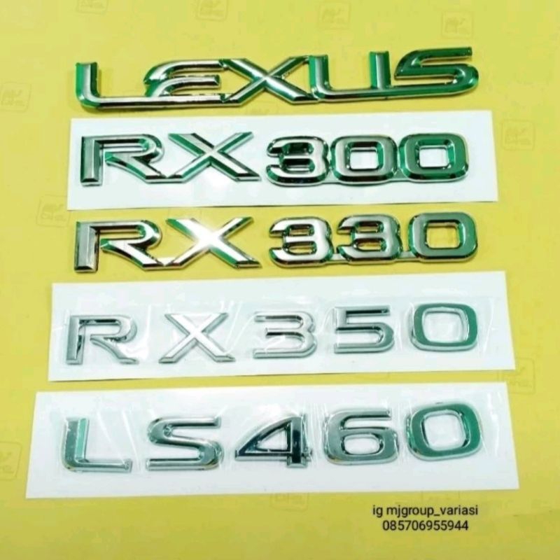 Emblem logo LEXUS RX300 RX330 RX350 LS460 ukuran original bagasi