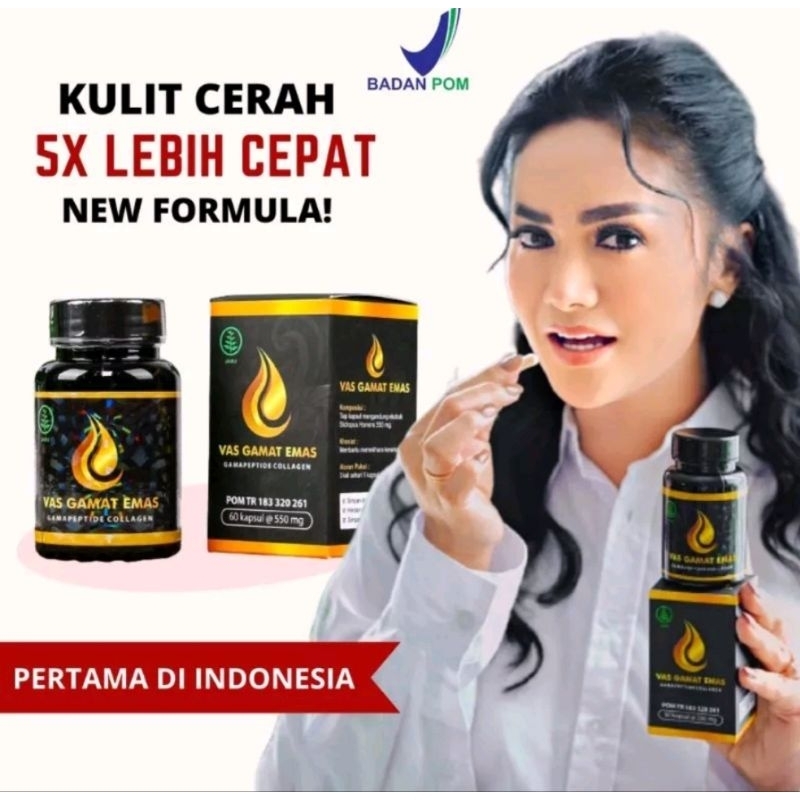 Vas Gamat Emas Collagen Pemutih Badan Ampuh Pencerah Wajah Terbaik Bpom