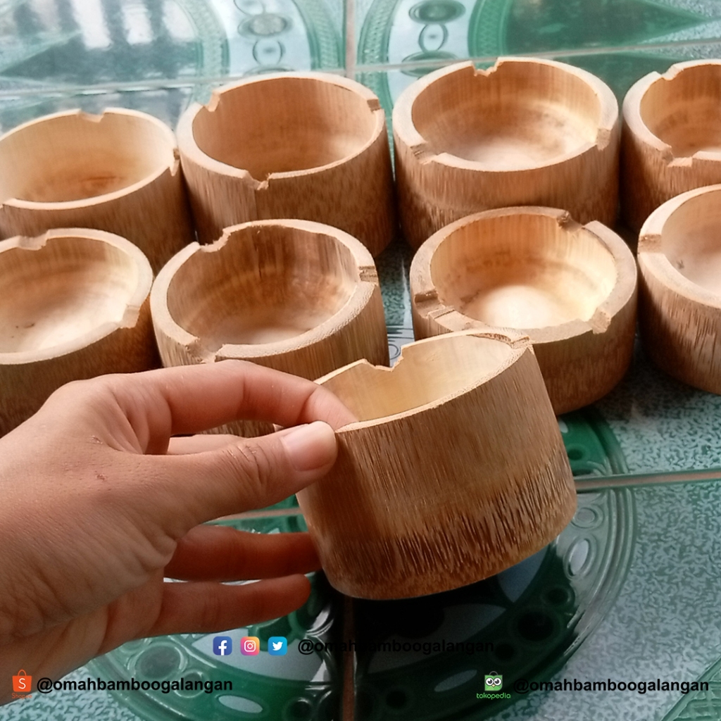 Asbak Bambu Tradisional, Asbak Bambu Sederhana, Asbak Bambu Minimalis