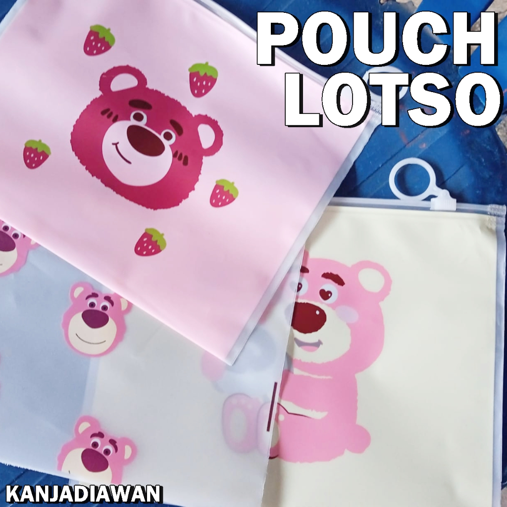 Pouch Lotso Transparan Travel Bag Lotso Bear