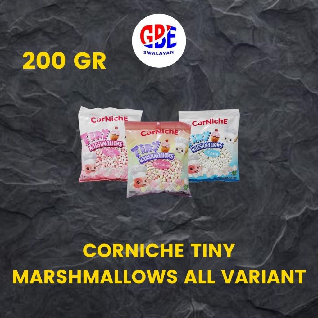 

CORNICHE TINY MARSHMALLOWS 200 GR ALL VARIANT | PINK WHITE | WHITE