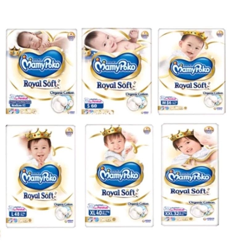 Mamypoko ROYAL SOFT TAPE (PEREKAT) NB62, S60, M56, L48, XL40, XXL32