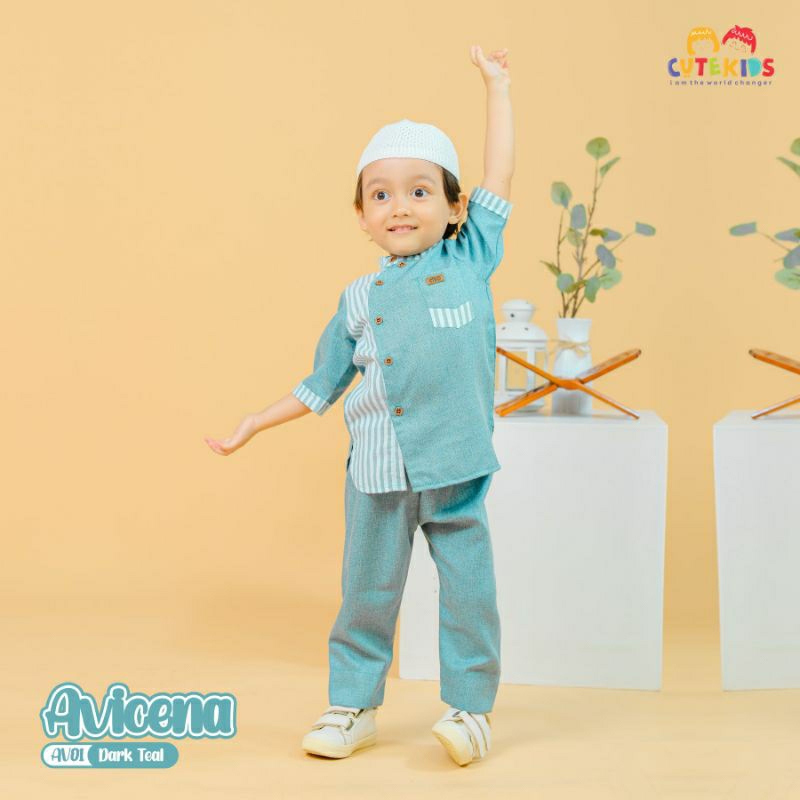 Setelan Baju Koko Anak Laki-laki  AVICENA CuteKids Setelan Baju Muslim 3 Bulan - 6 Tahun