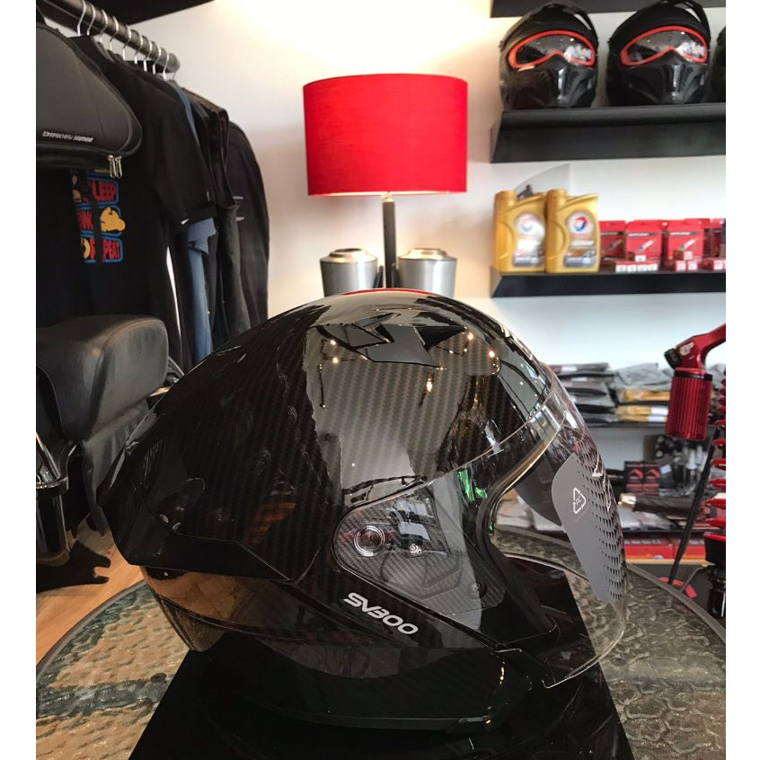 Helm Half Face RSV SV300 Carbon Graphic Double Visor