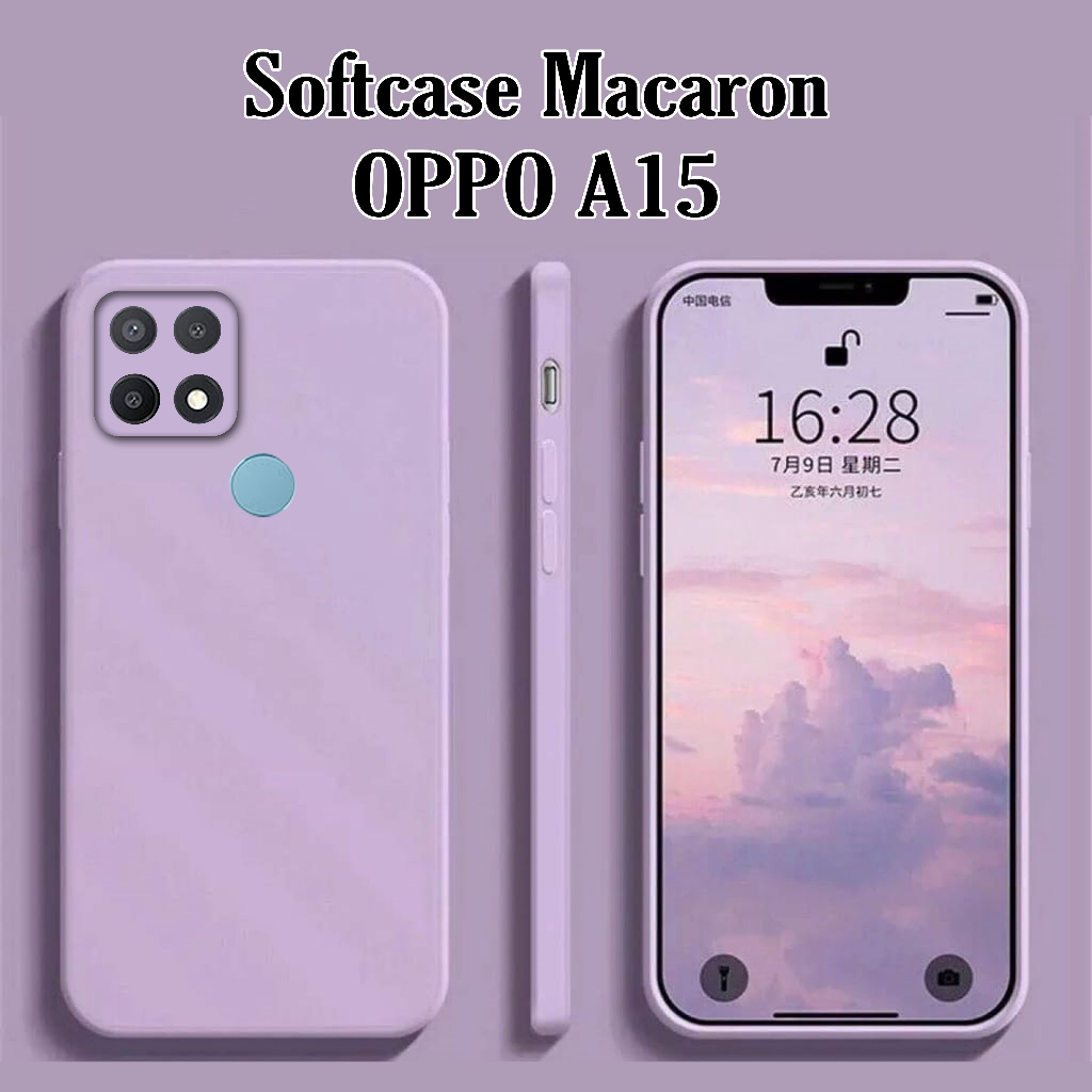 Softcase OPPO A15  | Case Macaron OPPO A15 | Case OPPO | Case Handphone | Casing Handphone | Pelindu