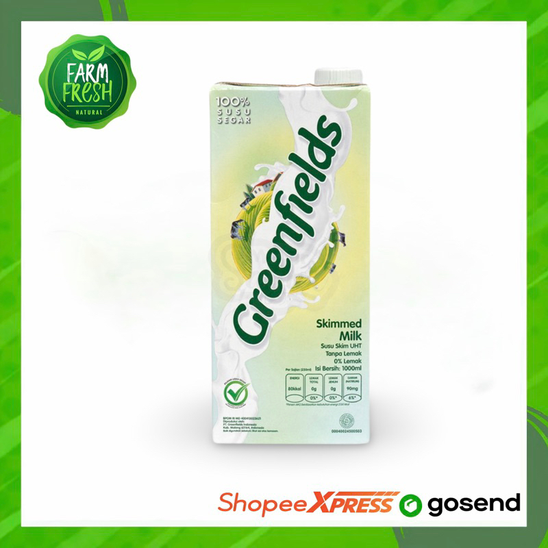 

Susu Fresh Milk UHT Greenfields Skimmed 1L