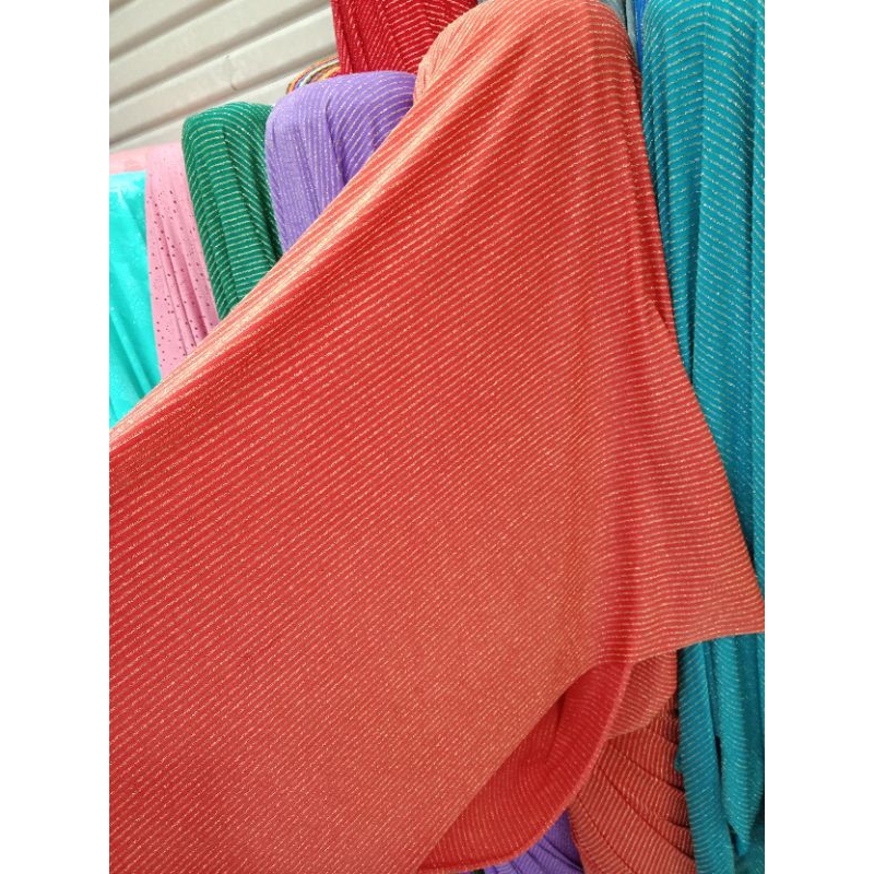 Bahan Kain Spandek Gliter Salur/Spandek Streck/Kain Spandek Korea Import