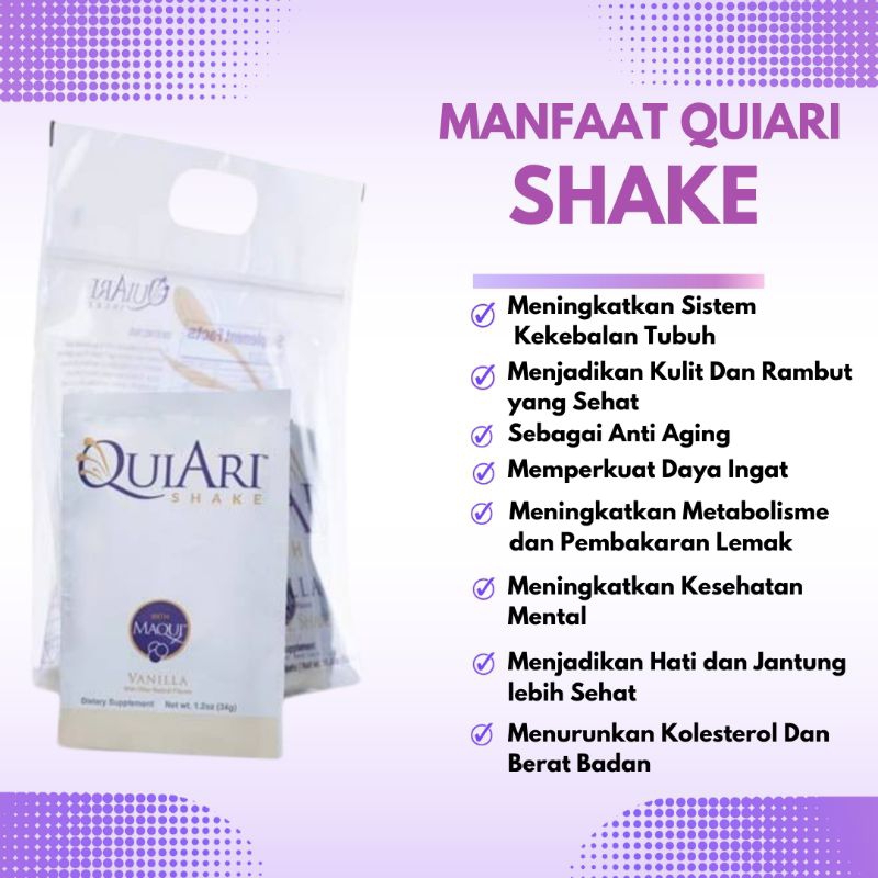 

Quiari Shake Susu Protein Rendah kalori Supplement Diet Ready Stock Expired 2026