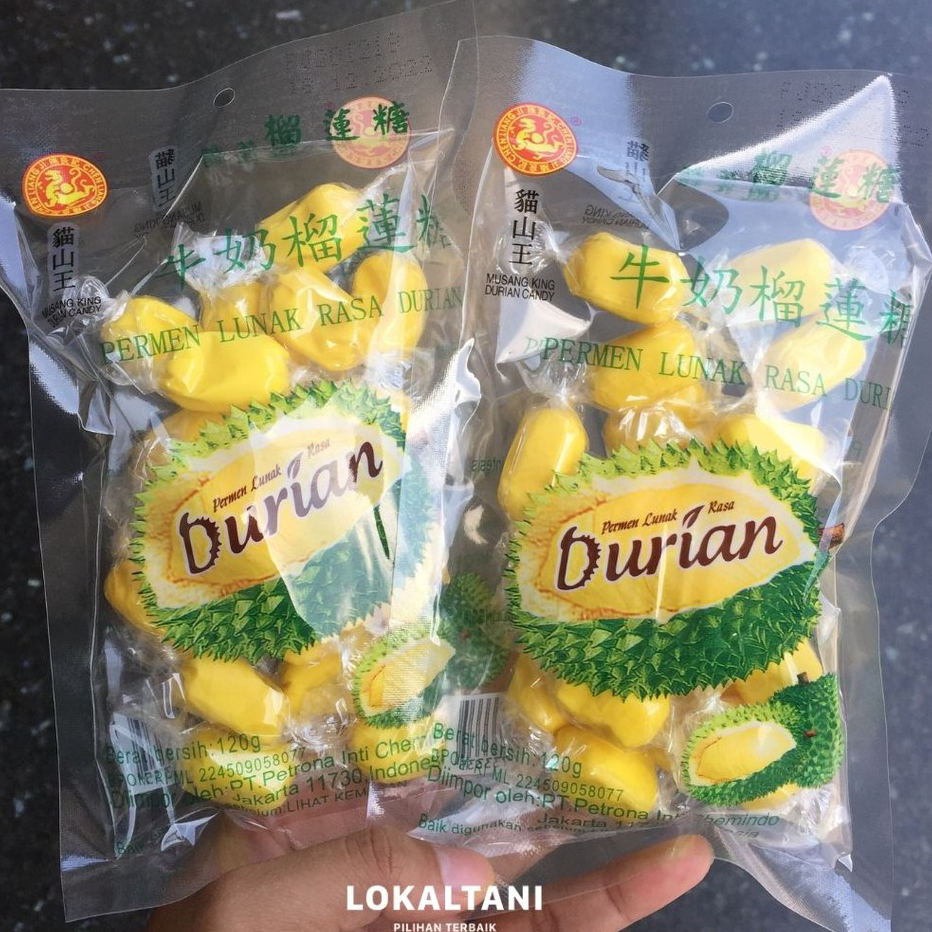 

FBYR4834 DISKON!!!!!!! Permen Lunak Rasa Durian Musang King 120g / Permen Durian Musang King