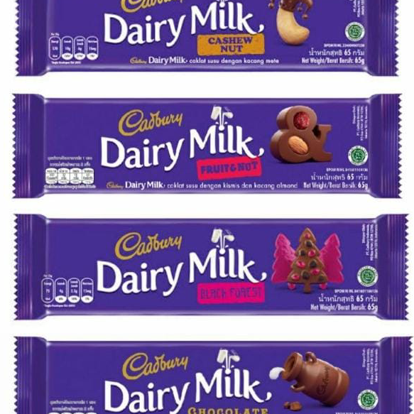 

YNMZ4044 Terbaru Cadbury Dairy Milk 62 gr/ 65gr Chocolate Promo MURAH HALAL