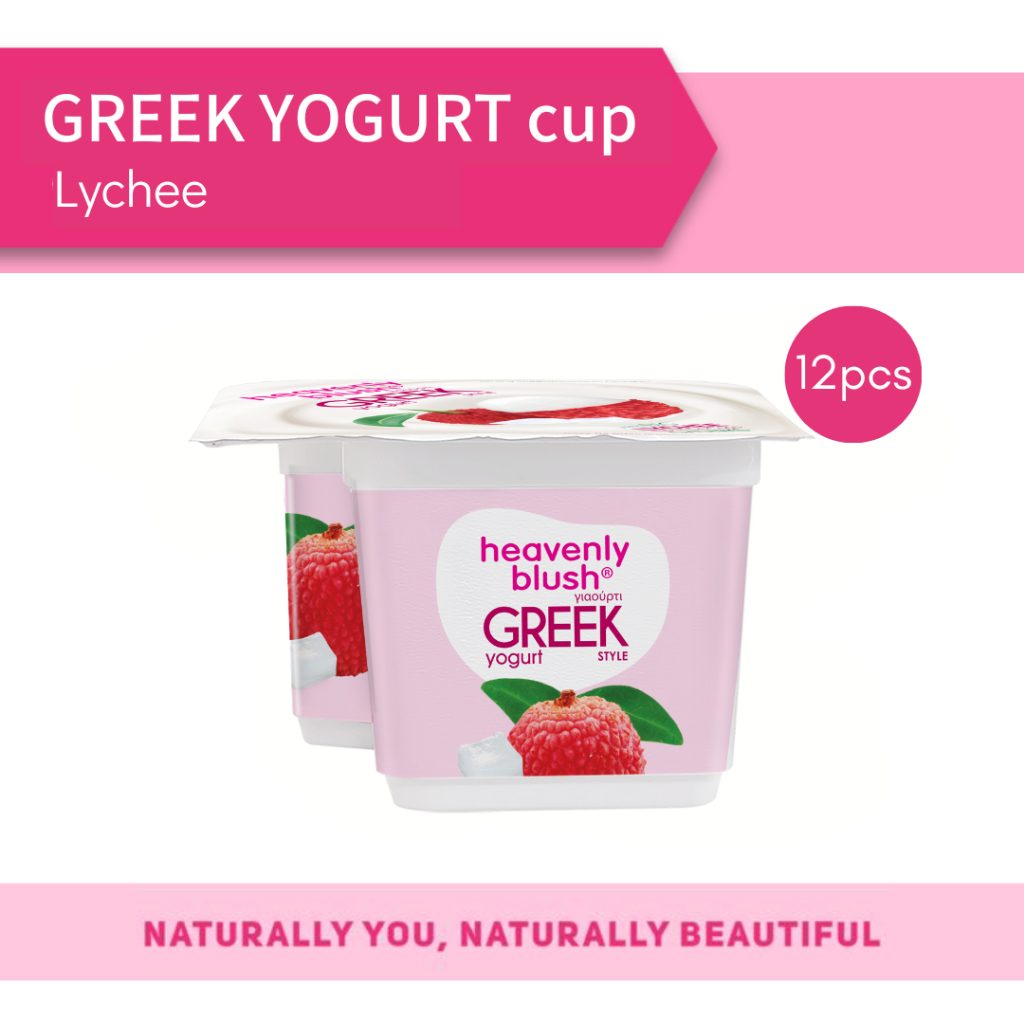 

Heavenly Blush Greek Yoghurt Cup Rasa Lychee [100gr x 12 pcs]