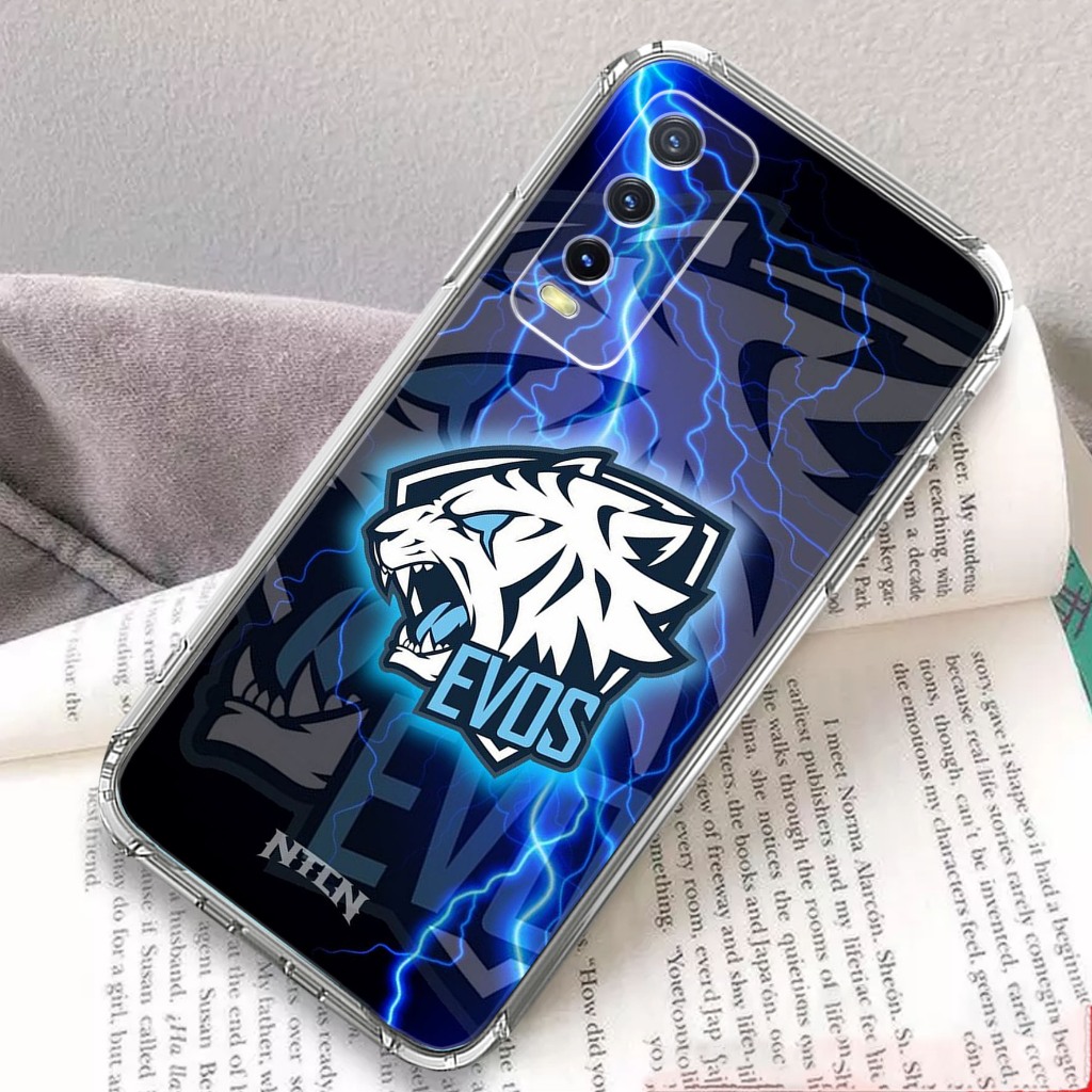 Softcase VIVO Y20 / Y12S  - Clear Case  MOTIF  ( EVOS ) - Anticrack - Case Bening - Softcase Hp - Ca