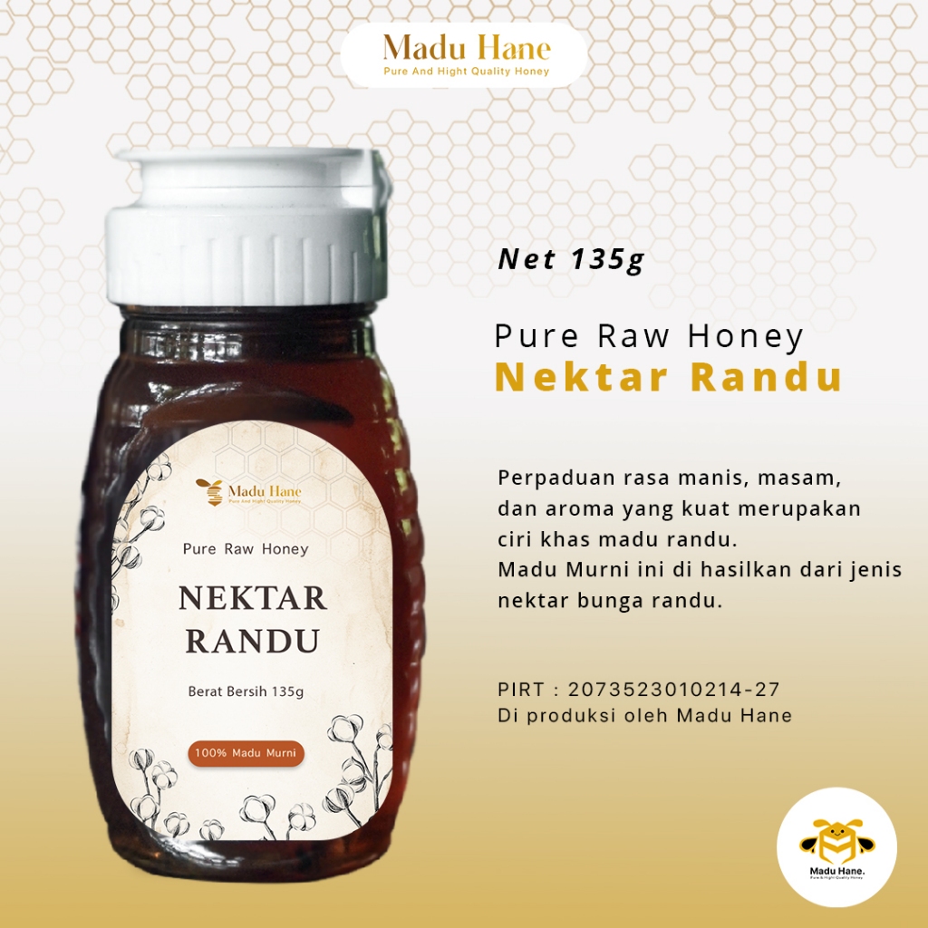 

Madu Asli Murni 100% Hane - Nektar Randu 135g