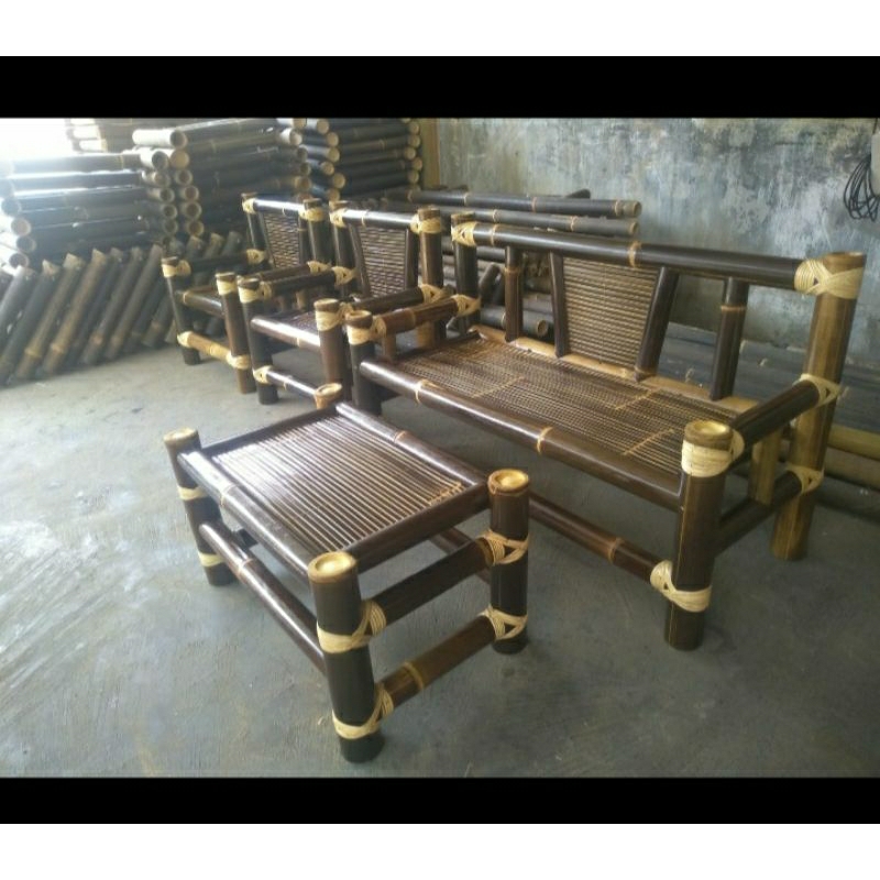 kursi bambu ikat(rotan)