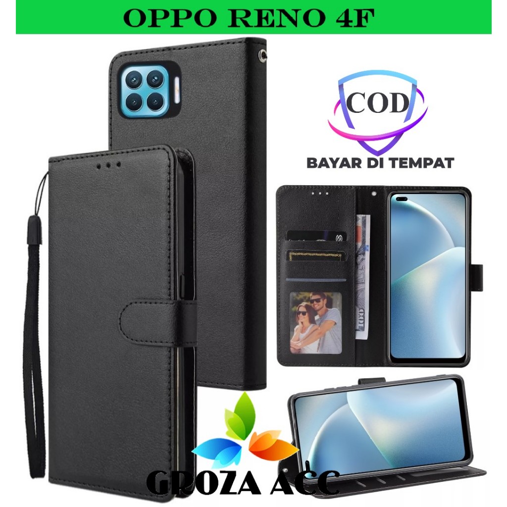 Flip Case OPPO RENO 4F Case Wallet Kulit Casing Dompet Case Wallet Leather Flip Case OPPO RENO 4F Ca