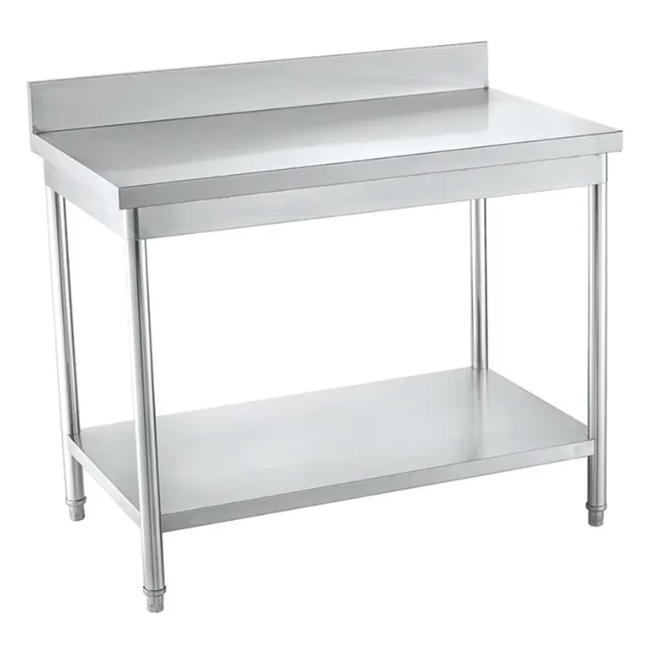 Mutu RWT-15EC Stainless Steel Working Table With Blacksplash Meja Kerja cocok untuk Dapur Restoran, 