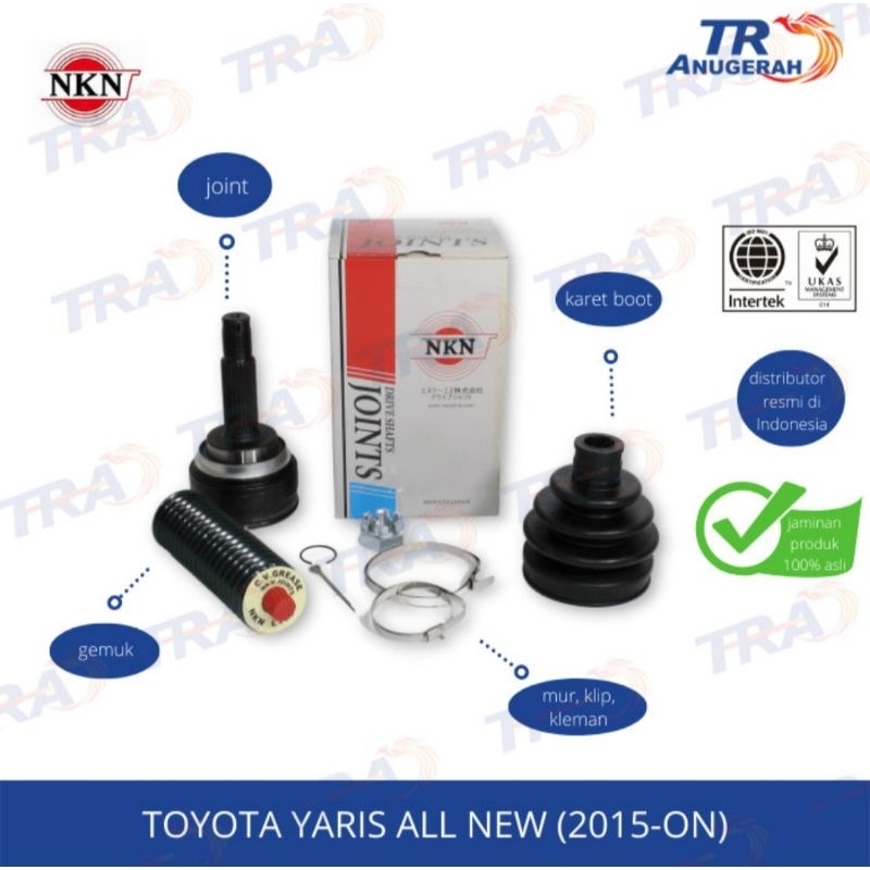 CV Joint As roda Dalam NKN Yaris Vios Limo Gen 3