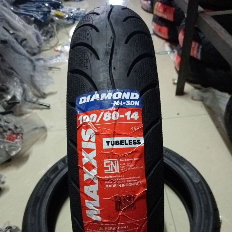 Ban MAXXIS Diamond14 100/80 MA-3DN Tubeless 100% Original For All Luar Motor Matic MAXIS Diamond 100