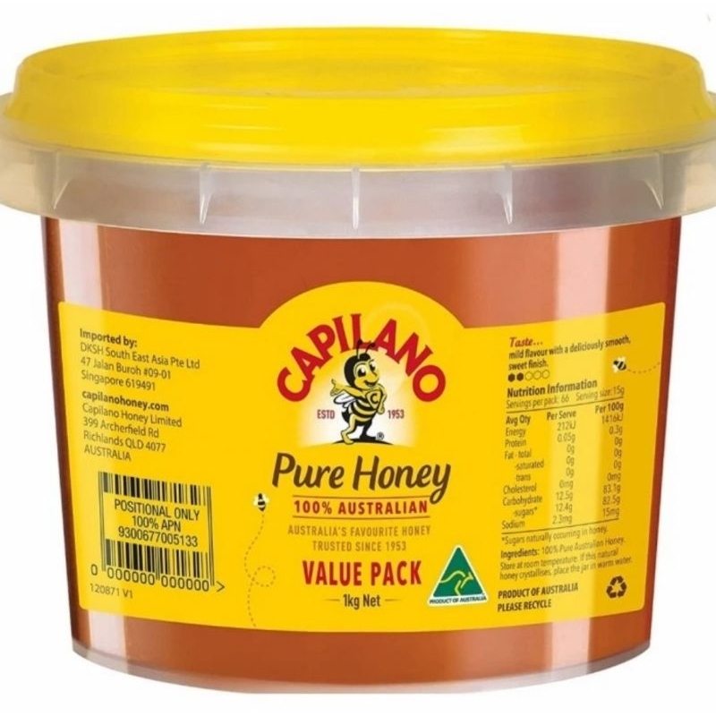 

Capilano Australian Natural Honey Madu Natural Australia Makanan Sehat 1kg 500g 250g