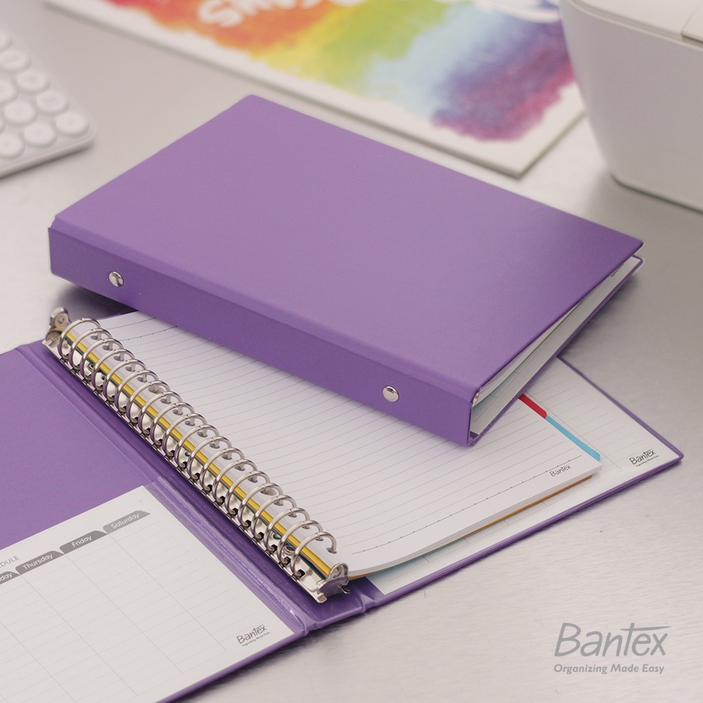 

Bantex Binder Note A5 20 Ring Besi Loose Leaf Multiring Binder Lilac