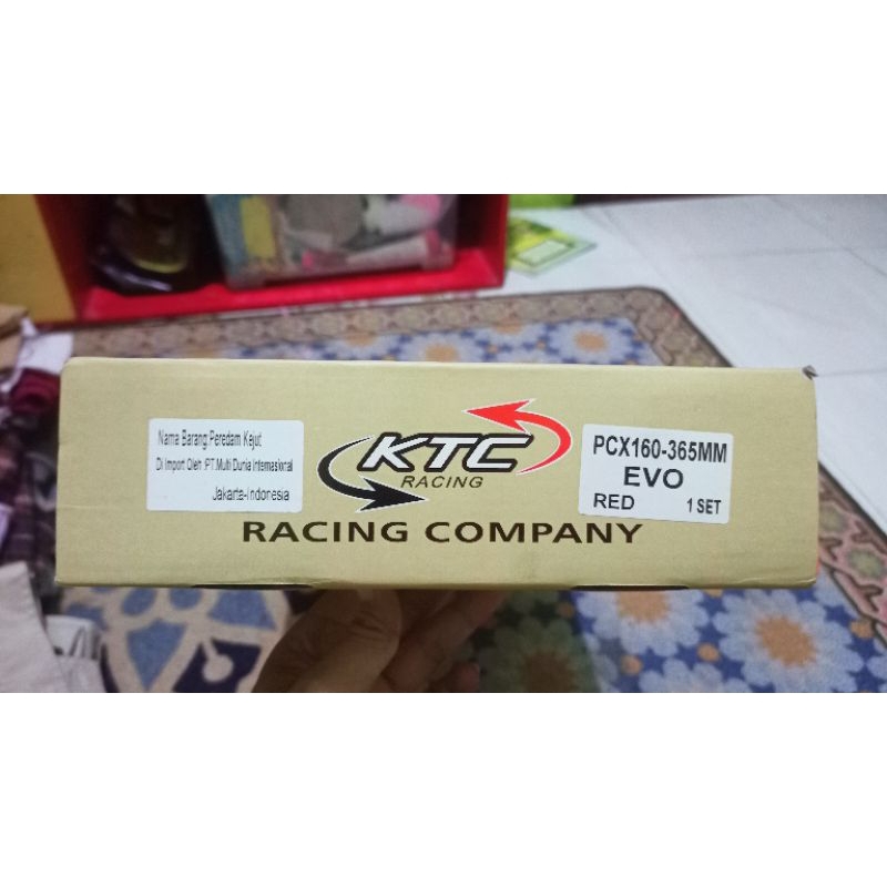 Shockbreaker Ktc evo pcx 160 shock tabung, Shock belakang ktc evo pcx 160 365mm