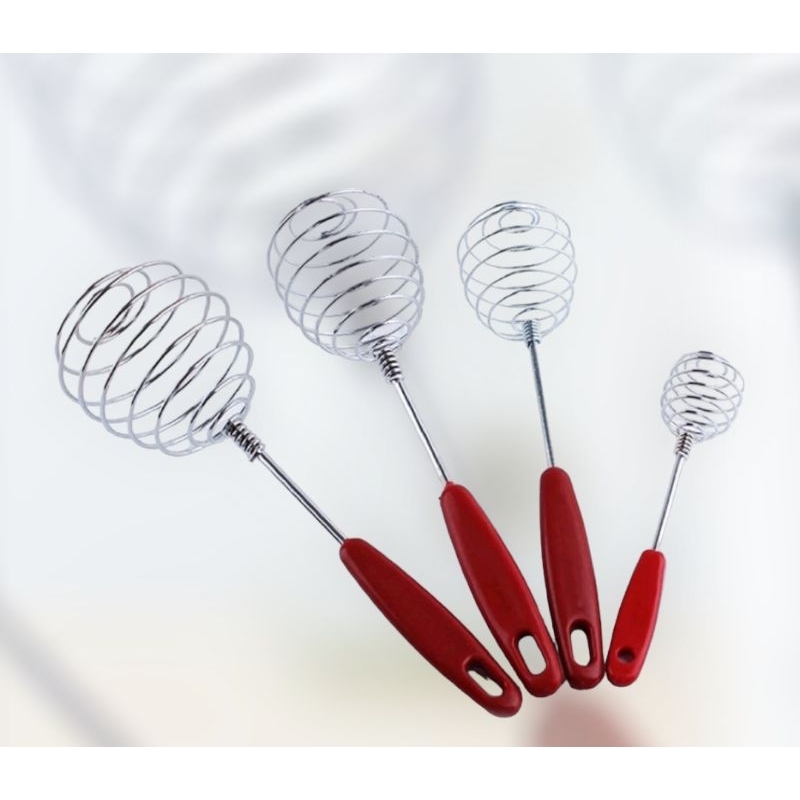 Kocokan Telur / Telor / Jamu / Pengocok Telur Manual / Hand Whisk Stainless Steel Gagang Plastik War