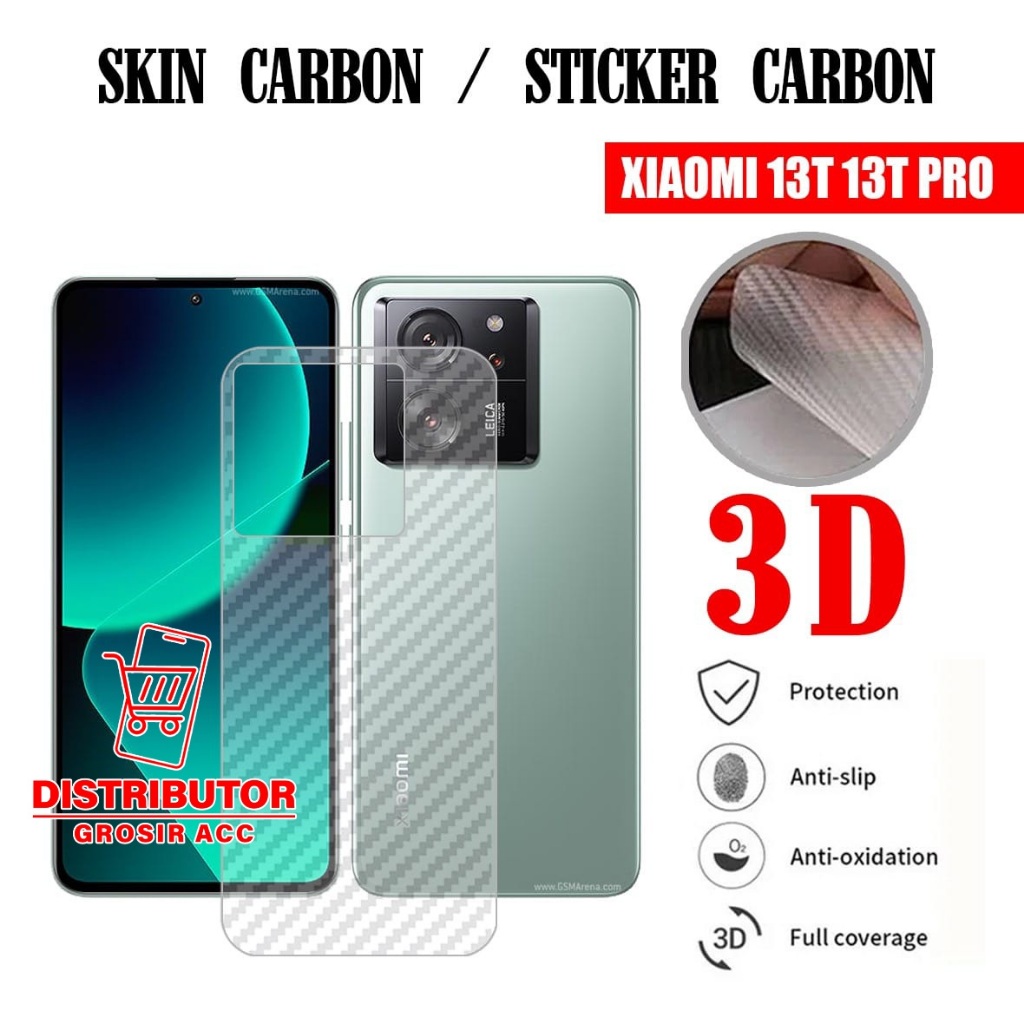 XIAOMI 13 XIAOMI 13 LITE XIAOMI 13 PRO XIAOMI 13T XIAOMI 13T PRO SKIN CARBON TRANSPARAN ANTIGORES BE