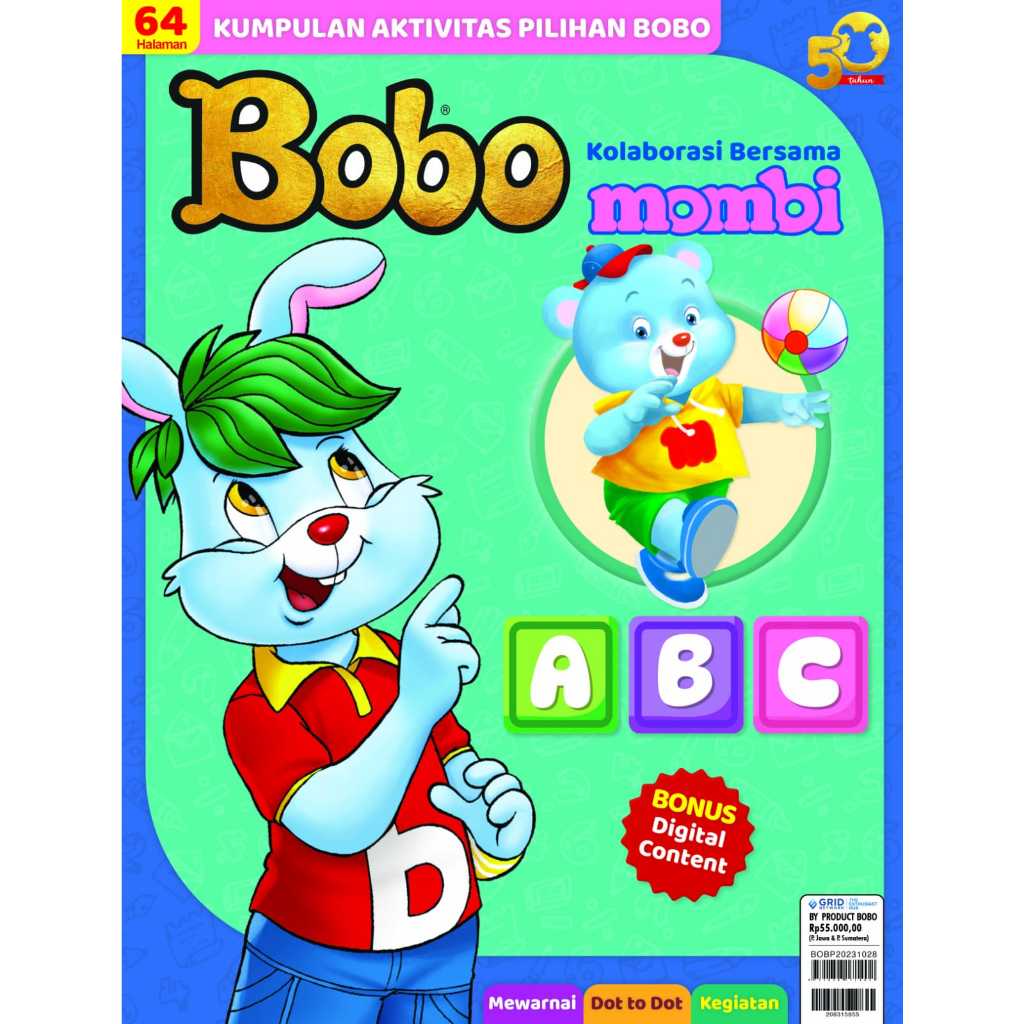 Majalah Bobo Edisi 50 Tahun, Bobo Kolaborasi Mombi, Bobo Cerpen, Bobo Deni Manusia Ikan, Oki Nirmala
