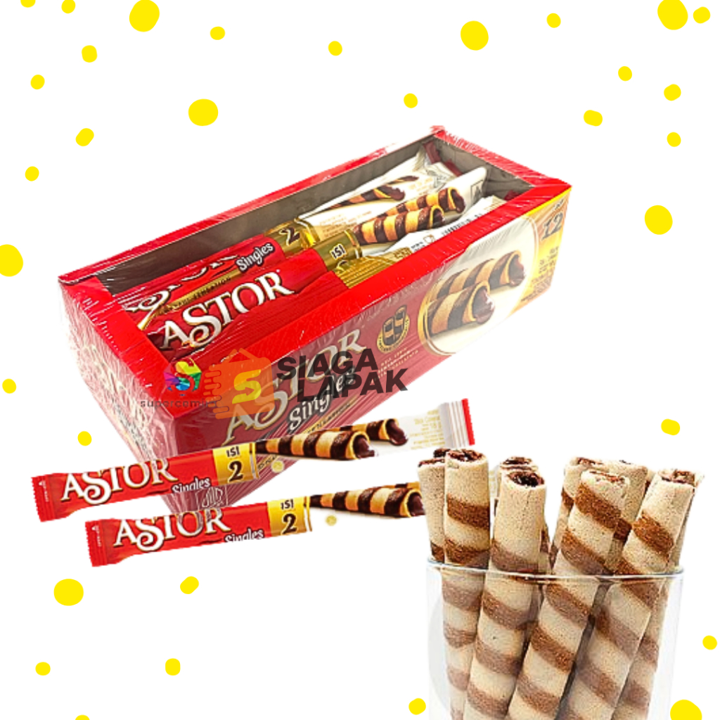 

Astor Singles 1 Box 168gr Wafer Roll Stik Coklat